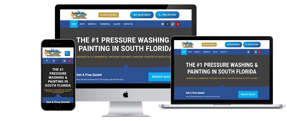 Pressure washing website designed by Polishsys- Top class pressure washing