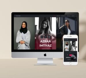 Azraa imtiyaz Model & Actor portfolio website design