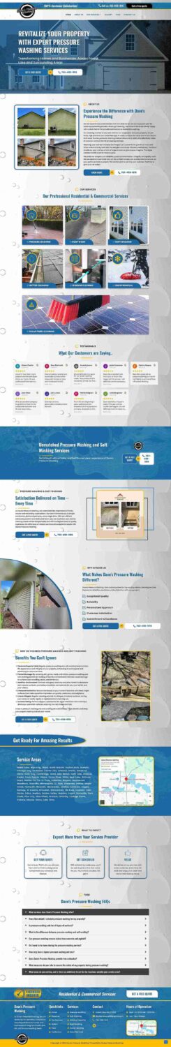 Daves Pressure washing website design