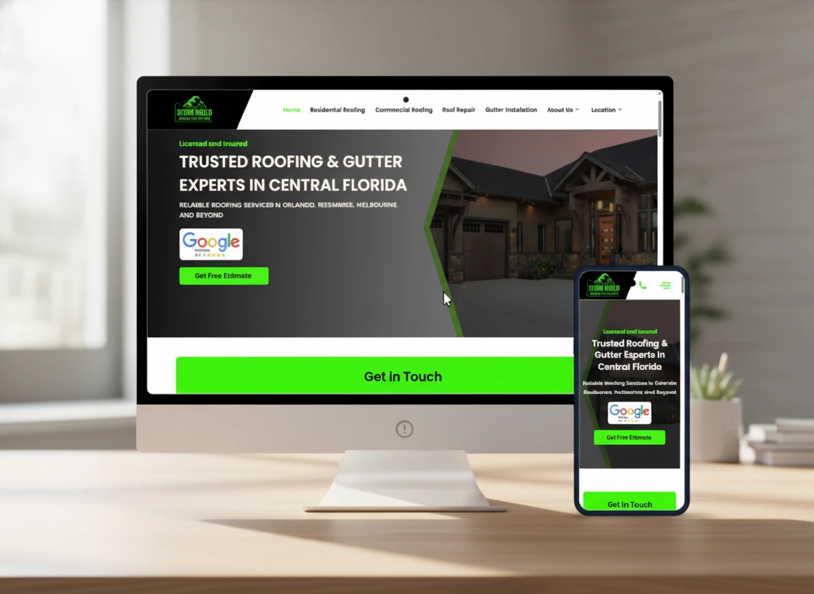 Storm Shield Roofing Website Design Central Florida