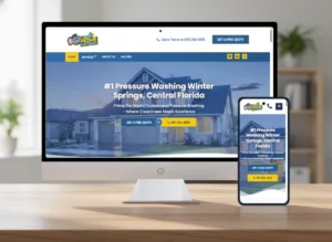 Website Design for Prime Pro Wash in Winter Springs, Florida