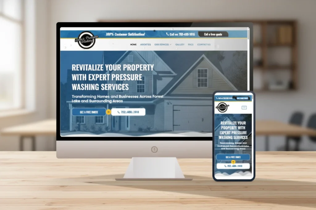 Pressure Washing Website Design in Forest Lake